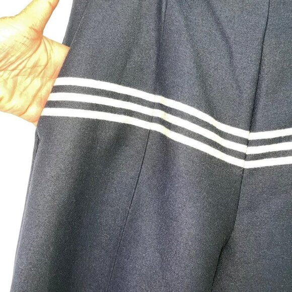 Baum Und Pferdgarten Womens Trousers Size 42 Blue Wide Leg Cropped Pockets New - Picture 4 of 10